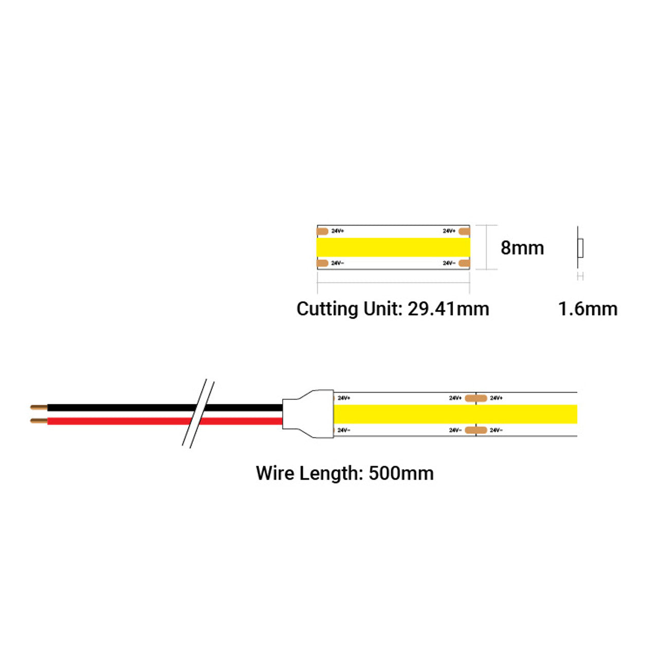 10mm 2700K-COB LED Strip 14W/m