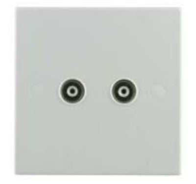 Q433 2 GANG TV SOCKET