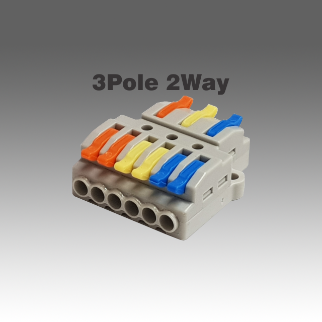 3pole 2way Lever-Nut Connector