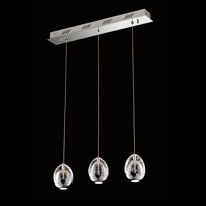 Terrene 3Lt Bar Pendant Chrome Dimmable