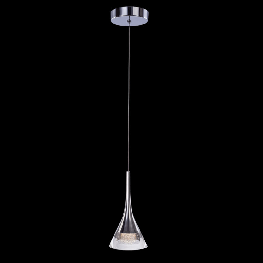 Jewel Single Pendant Chrome