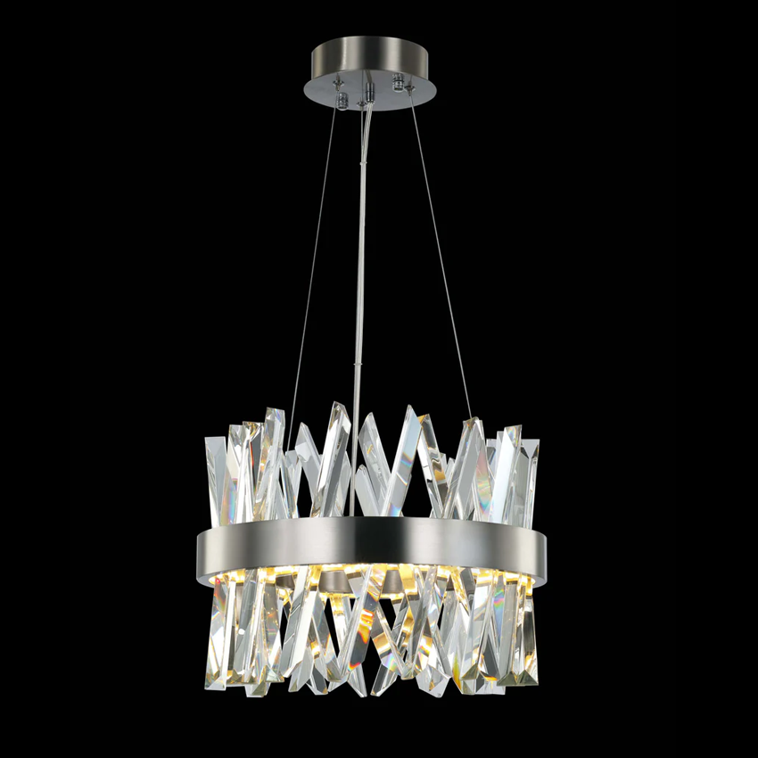 Akasha Round Pendant 40 Satin Nickel