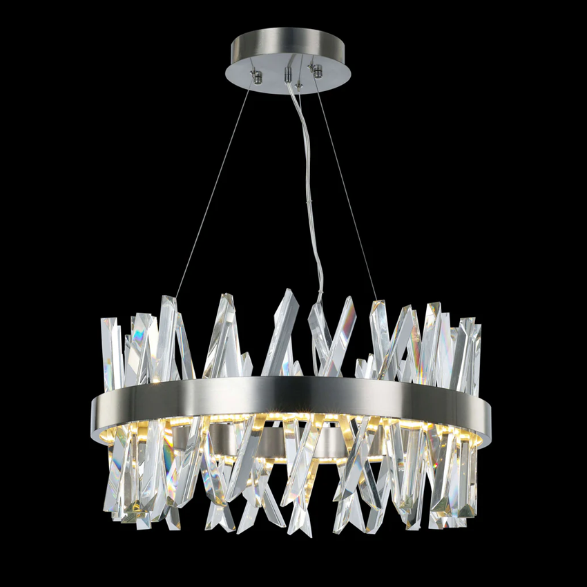 Akasha Round Pendant 60 Satin Nickel