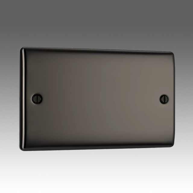 BG Nexus Metal, Black Nickel, Double Blank Plate