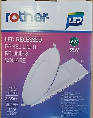 LED RECESSED PANEL LIGHT ROUND 6W ROTHER