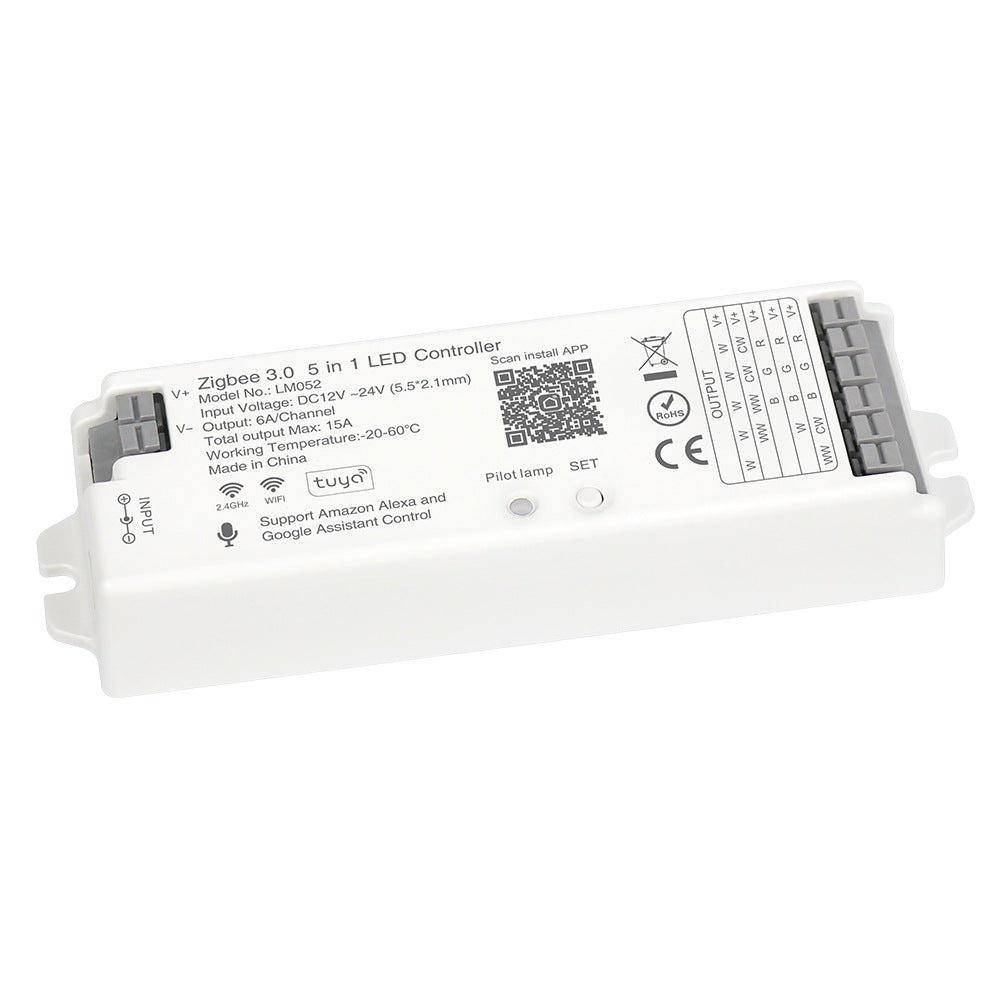 5IN1 LED Strip Controller (Single Color / CCT / RGB / RGBW / RGBCCT) (WiFi)